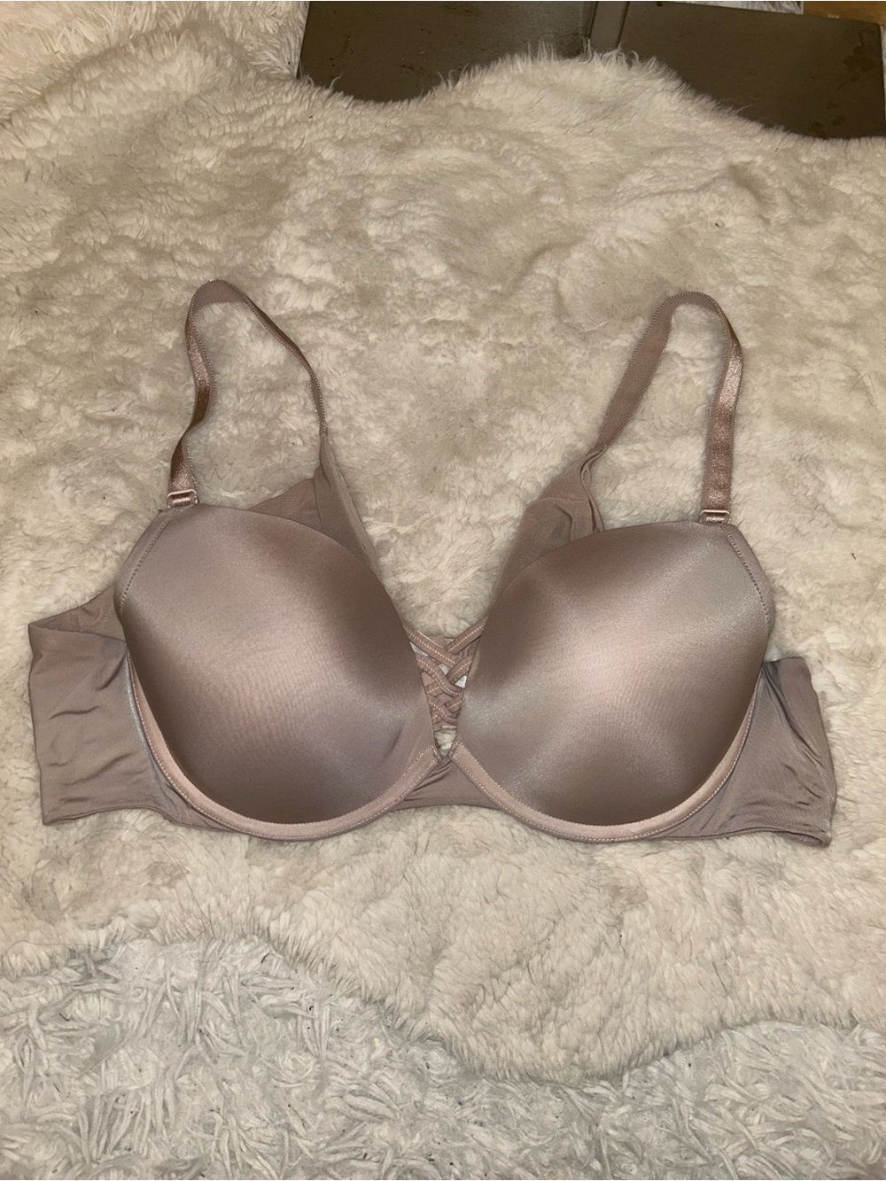 Torrid Curve Women's Beige Lace-Up Front underwire Push-Up Bra 44B